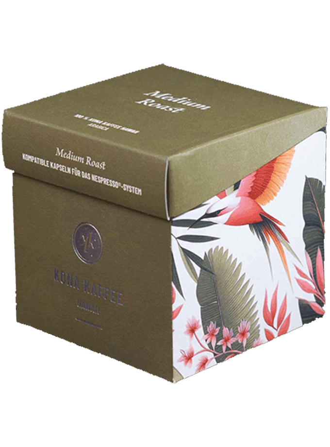 Kaffee Kona - 20 grünkompostierbare Kapseln Medium Roast