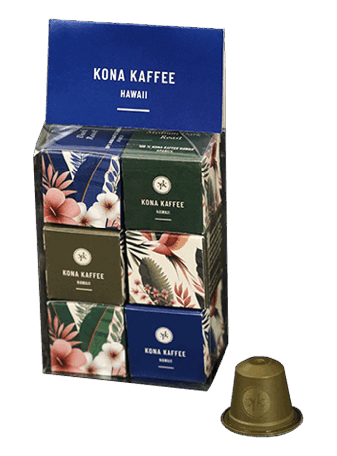 Kaffee Kona - grünkompostierbare Kapseln Set 6-er oder 8-er